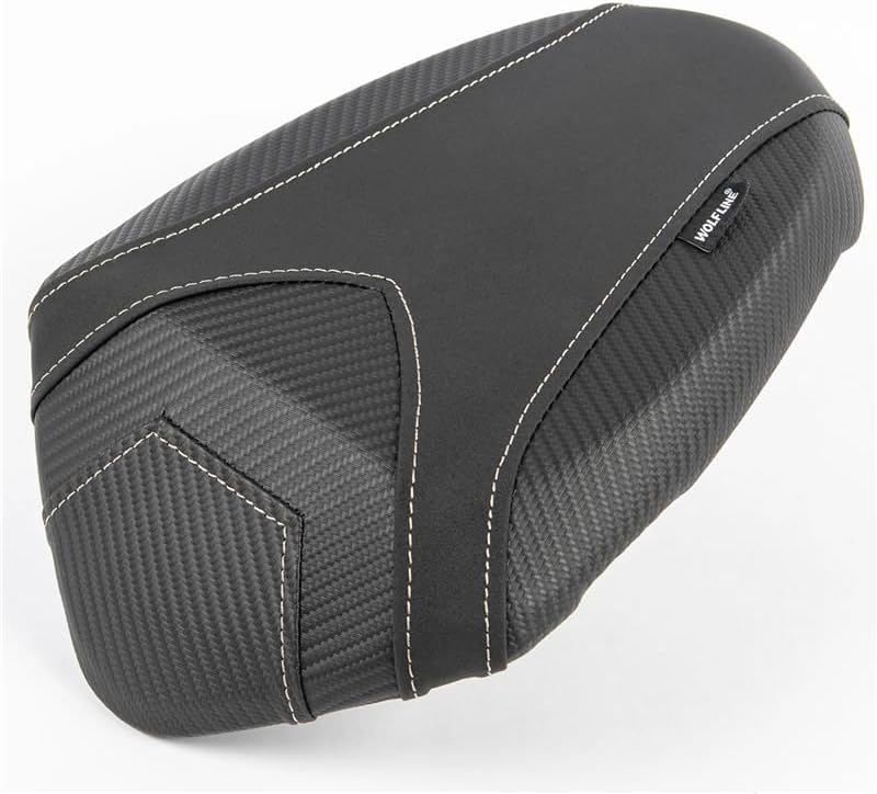 Complete Rear Passenger Seat Cushion Pad Synthetic Leather For Triumph Street Triple 765 765S 765R 765RS 2019 2020 2021 2022 2023 2024 2025 (Black)