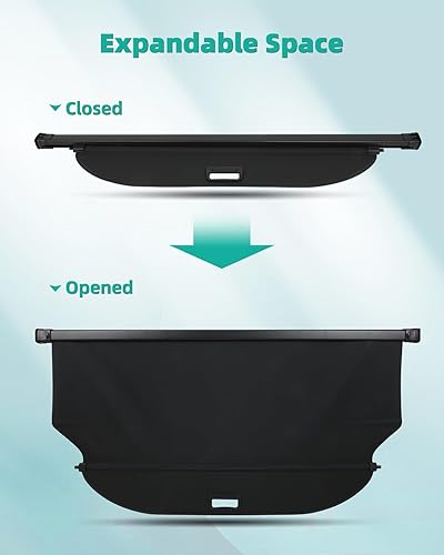 Miniatura 442 de SCITOO Cubierta de carga 2013 2014 2015 2016 2017 2018 compatible con Toyota RAV4 2.5L actualizado anti-mirón retráctil trasero maletero cubierta