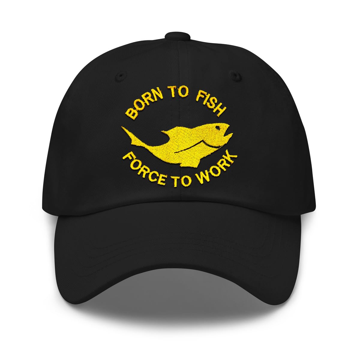 Fishing Gifts for Men - Born to Fish Force to Work Hat - Fishing Baseball Cap Hat Mens Funny Fishing Tackle - Embroidere Adjustable Breathable Dad Hat