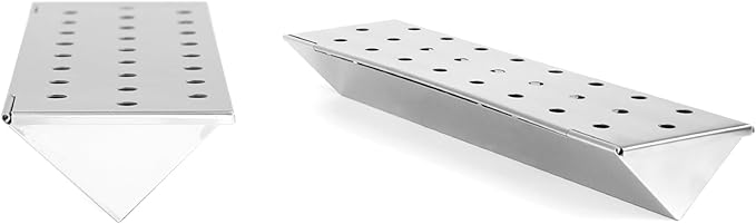 Charcoal Companion V-Shaped Heavy Duty Stainless Steel Smoker Box