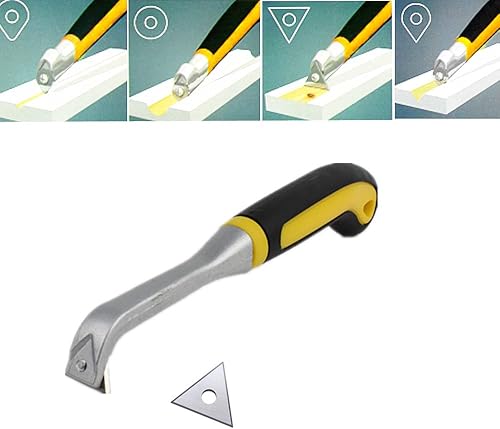 Miniatura 5 de Raspador multiusos de pintura de carburo con raspador de forma triangular, raspadores de mano, para quitar pintura, pegamento, barniz óxido,