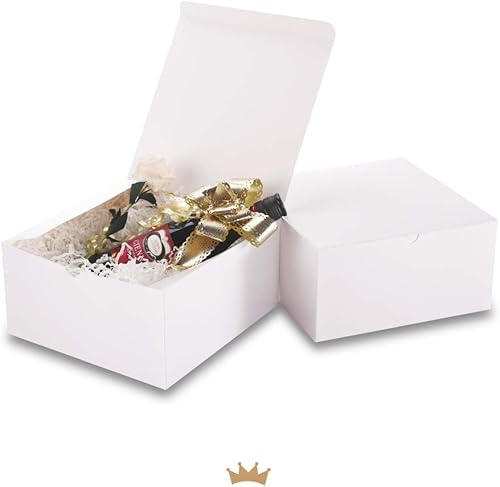 Miniatura 3 de PACKQUEEN - 10 cajas de regalo de 8.0 x 8.0 x 4.0pulgadas, para damas de honor con tapas para regalos, manualidades, color blanco brillante, acabado