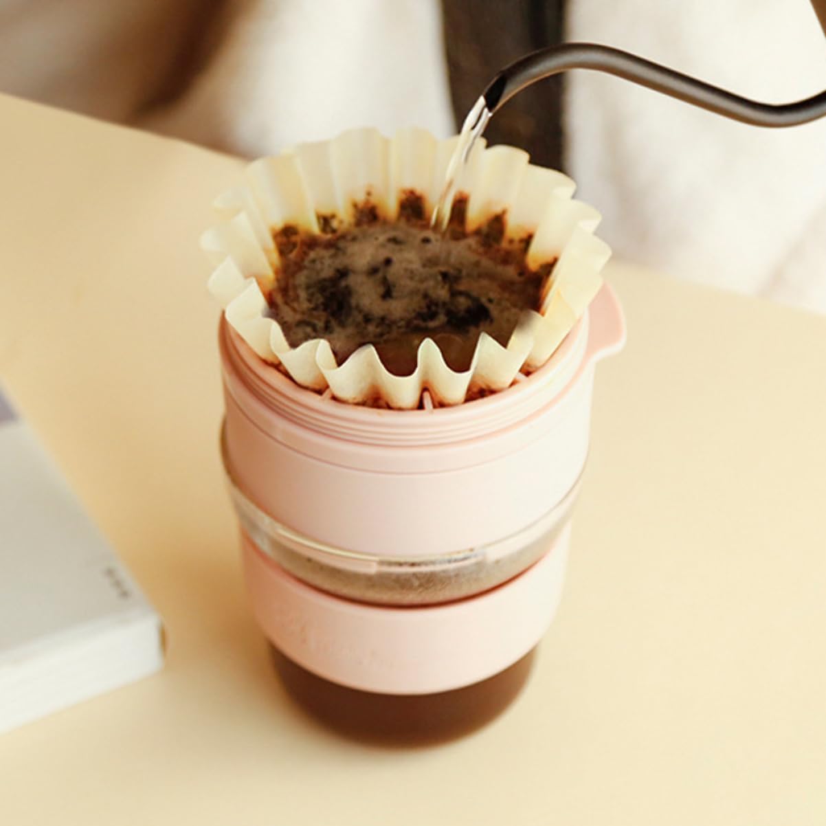 Cabilock 250pcs Coffee Filter Paper for Espresso Drip -patterned Paper Filters for Home Office Brewing Compact Lightweight Design