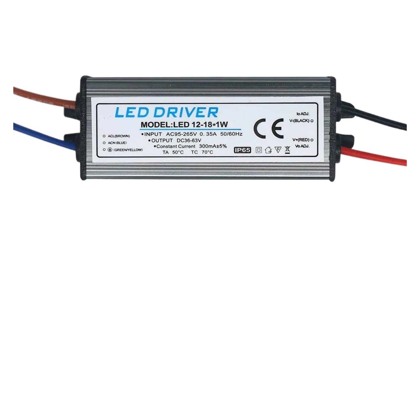 Pilote LED étanche 12-18W 300mA transformateur d'éclairage