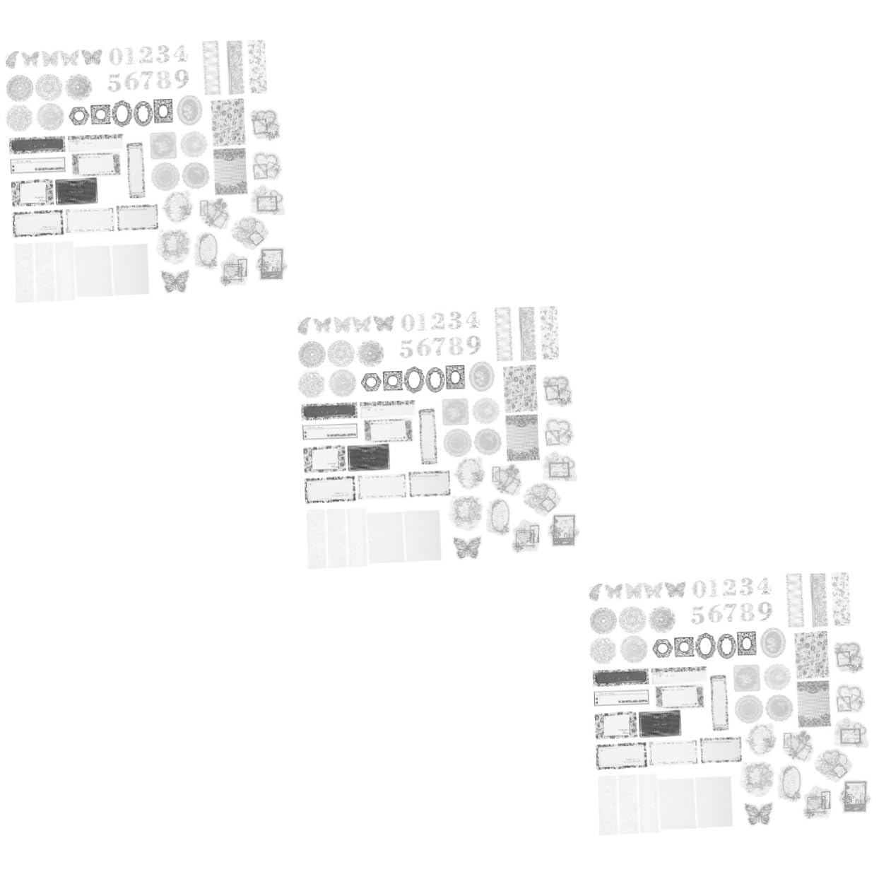 Angoily 3 Set Decorazioni Per Scrapbooking Adesivi Carta Per Album Decorazioni Adesive Per Crafting E Fai Da Te Per Creare Design Unici E Romantici 100 Pezzi * 3