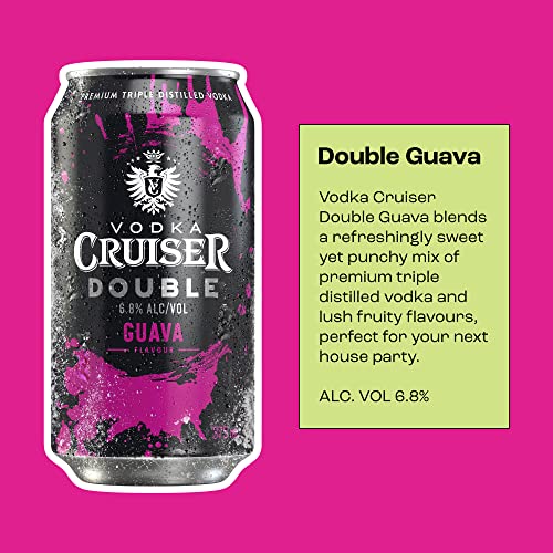 image for Vodka Cruiser Double Guava, Refreshing Flavoured Pre-Mixed Vodka Drink