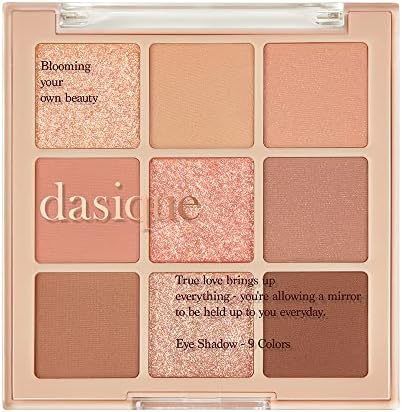 dasique Shadow Palette #05 Sunset Muhly l Cruelty-Free l 9 Blendable Shades in Smooth Matte and Shimmer Finishes with Gorgeous Pearls