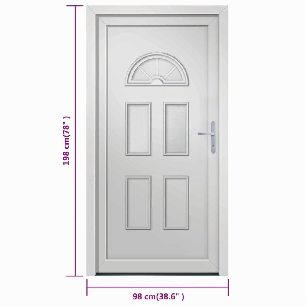 Porte d entrée blanc 98x198 cm PVC