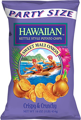 Hawaiian Kettle Style Potato Chips, Sweet Maui Onion, 16 Ounce