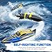TOPCHOIC Brushless RC Boat 30+MPH, Big Remote Control Boats for Adults and Kids, Fast Racing Boat with Self-Righting, LED Lights, Waterproof, RTR, Sailboat for Lake, River, Saltwater and Pools