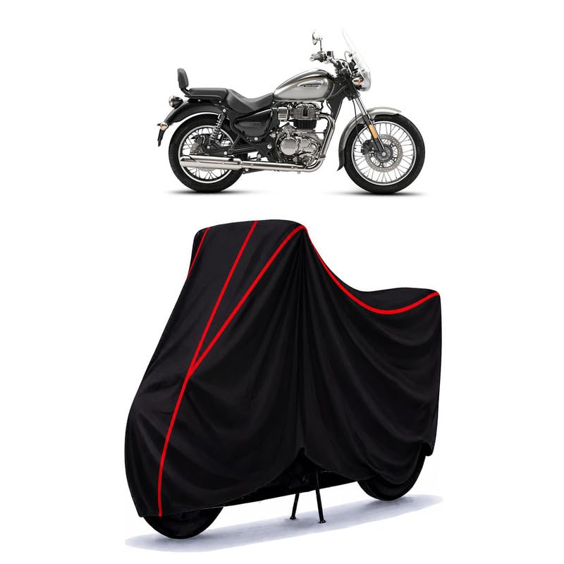 Image of Royal Meteor 350 Aurora Water Resistant Bike Cover for All Motorcycles & Rain | Heavy Duty Taffeta Fabric | UV Protection, Dustproof, Scratchproof | All Weather Two Wheeler Cover with Elastic Bottom