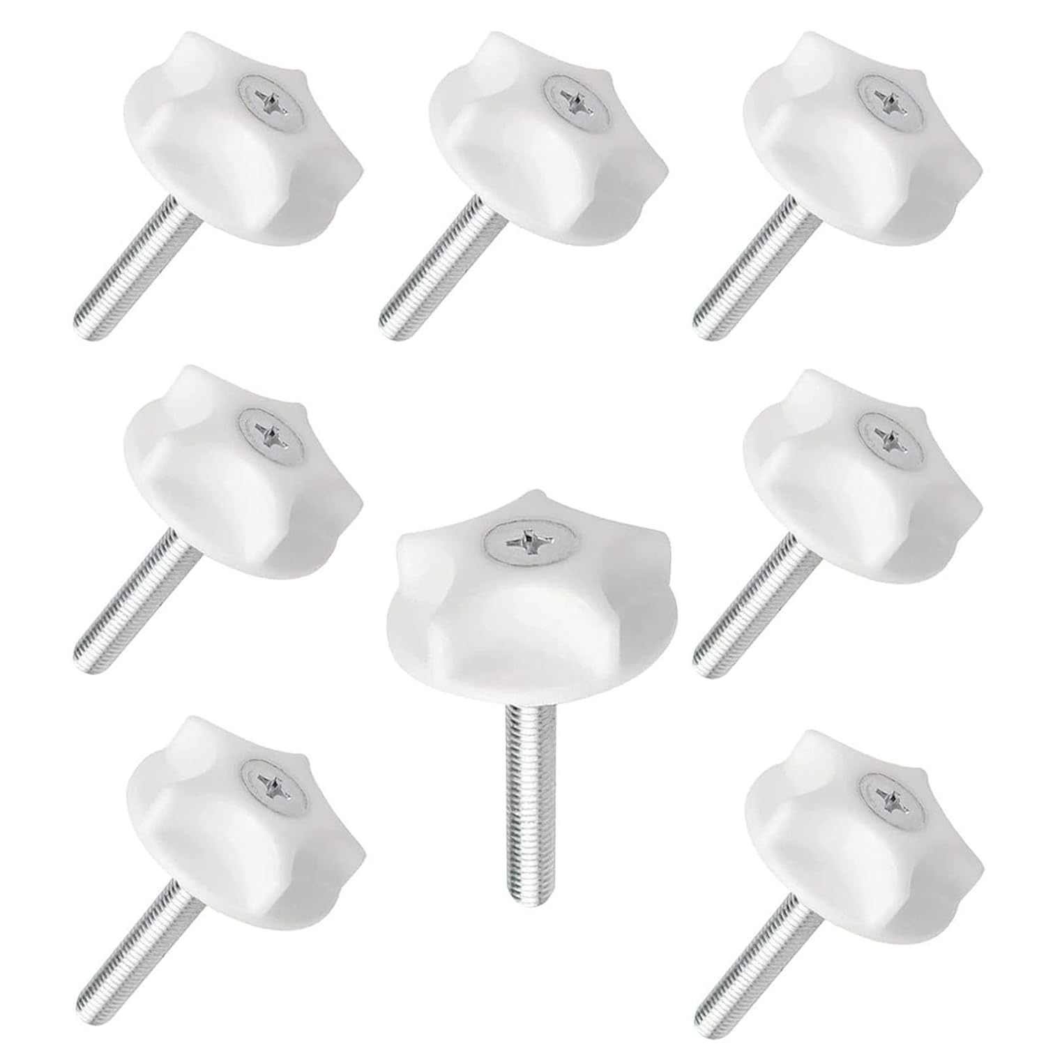 M8 Heavy Duty Screws and Washers for Divan Bed Fittings, Secure Furniture Installation with Ease - Headboard Fixings Bolts (Pack of 8)