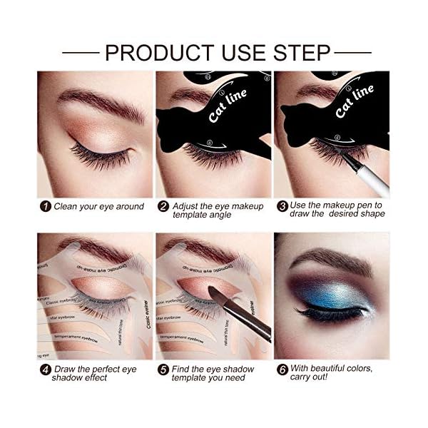 10-Sets-2-in-1-Cat-Eyeliner-Molds-Smoky-Eyeliner-Stencil-Pads-Eyeshadow-Applicators-Eyeliner-Template-Plate-Matte-PVC-Material-Eye-Makeup-Tool-Kit-Quick-Makeup-Stencil 10 Sets 2 in 1 Eyeliner Molds Eyeliner Stencil Pads Eyeshadow Applicators Eyeliner Template Plate Matte PVC Material Eye Makeup Tool Kit Quick Makeup Stencil