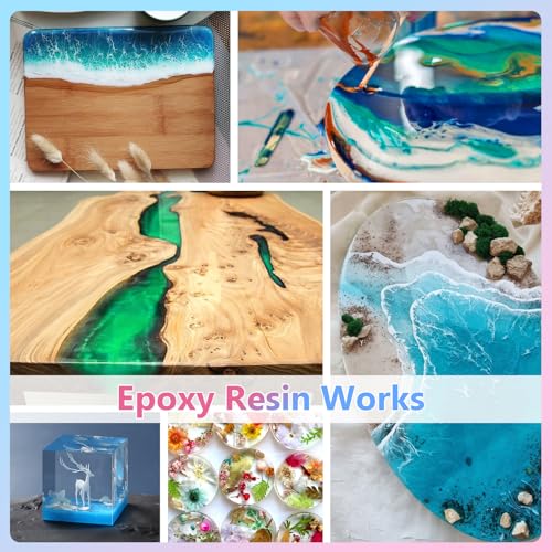 Kisrel RESIN003 Epoxy Resin 2Gallon - Crystal Clear Epoxy Resin Kit - No Yellowing No Bubble Art Resin Casting Resin For Art Crafts, Jewelry Making, Wood & Resin Molds thumb #5