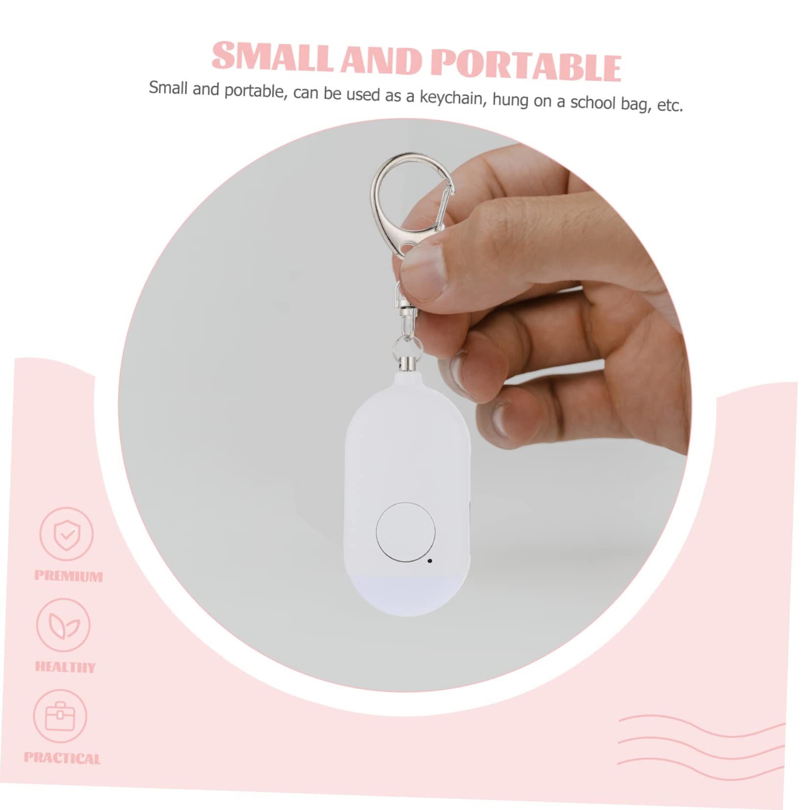 UPKOCH 3ensembles Alarme Personnelle Compacte avec Lampe De Poche LED Dispositif De Sécurité Extérieur Rechargeable pour Femmes Et Voyageurs