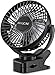 HOUCAE Ventilateur à Clip USB Portable 5000mAh, Ventilateur Ultra Silencieux avec Pince Robuste, Ventilateur Rechargeable pour Siège de Voiture, Lit de Bébé, Vélo, Tapis Roulant, etc.