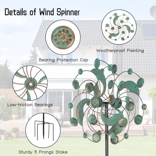 Dreamysoul 47062018 Wind Spinner, Kinetic Wind Spinners Outdoor Metal thumb #3