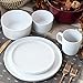 Elama Luxmatte Dinnerware Set, 20 Piece, White