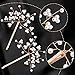 HINZIC 2Pcs Wedding Pearl Hair Pins Metal Hair Pearl Bridal Barrette Bobby Pins Jewelry Decorative Engagement Prom Valentines ChristmasAccessories for Women Girls