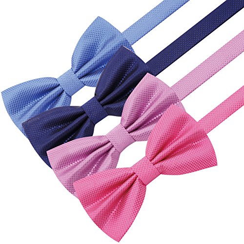 Image of AUSKY 8 PACKS Elegant Adjustable Pre-tied Bow Ties for Men Boys (1&4&5&6&8 Pack for option)