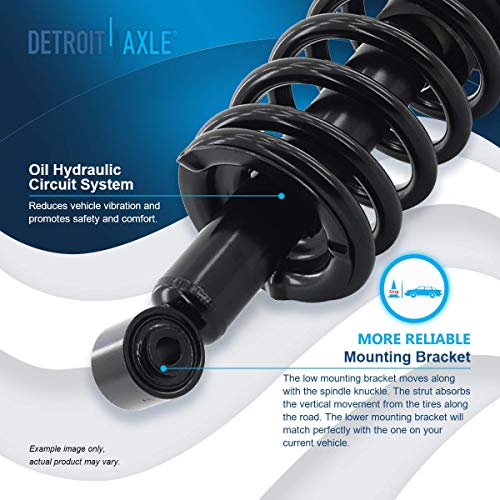 Image of Detroit Axle - Rear Struts for 2002-2006 Honda CR-V Complete 2 with Coil Spring 2003-05 Replacement Quick Install Ready Shocks Assembly