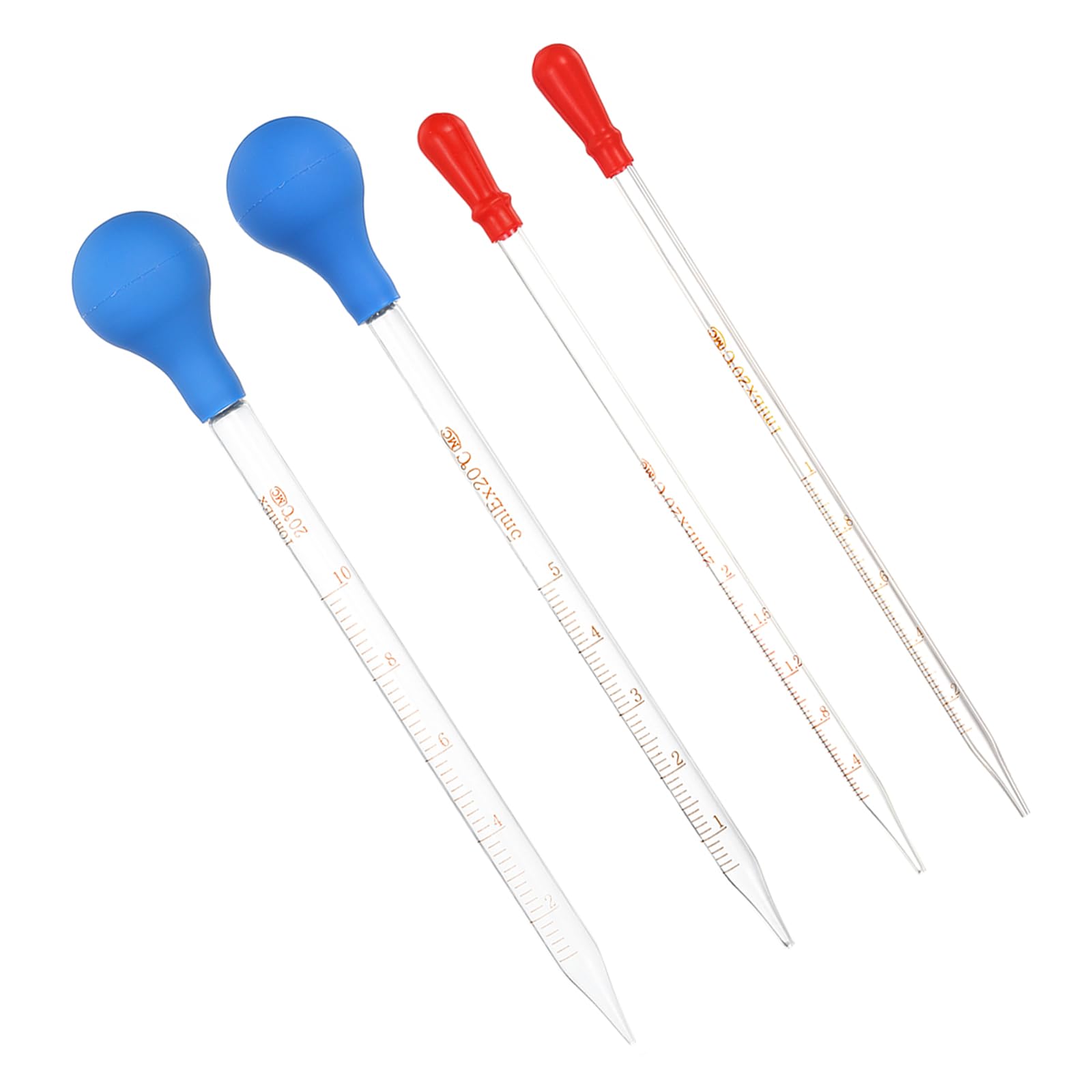 Lot De 4 Pipettes Compte-gouttes En Verre Borosilicaté 10 Ml - Graduées, Transparentes - Neuf