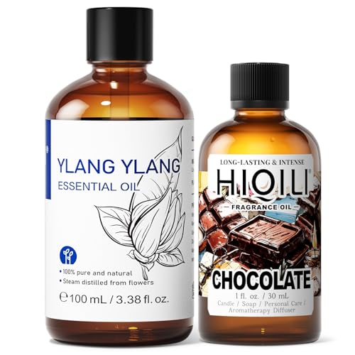 Aceite Esencial Ylang-Ylang 100ML y Aceite Aroma Chocolate 30ML