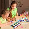 Leyndo 550 Pcs Arts and Crafts Magic Foam Corn Craft Kit Magic Stem Supplies Building Model with Tools for Home Stimulates Creativity Supplies #1