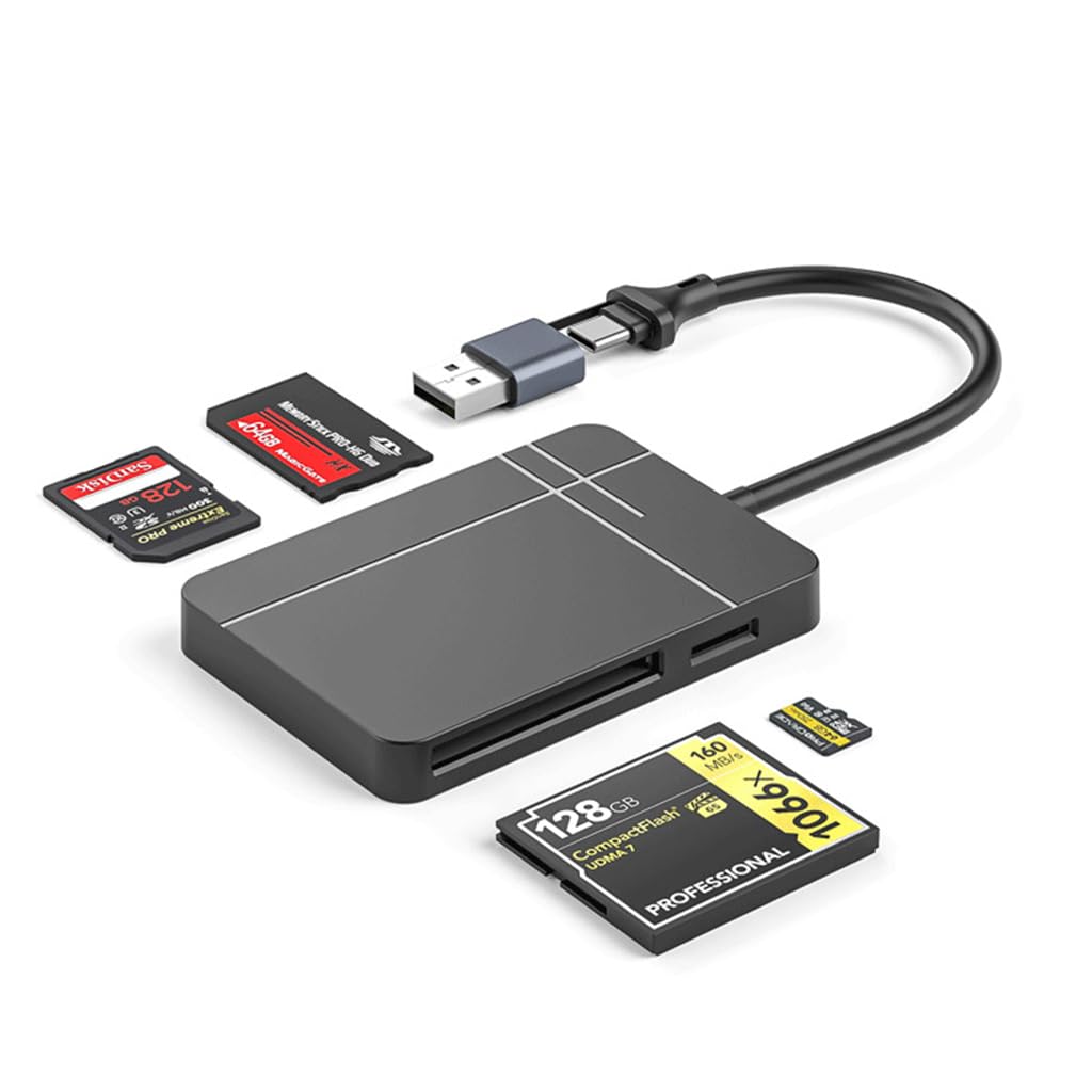 Verilux® USB Card Reader USB C/ USB3.0 Card Reader Support UHS-II Compatible SD 4.0/TF 4.0/CF/MS, 5Gbps Reading Speed, Travel 4 in 1 USB Card Reader for Windows/Mac/Linux/Android (B0CGZCSJQ9) Amazon Price History, Amazon Price Tracker