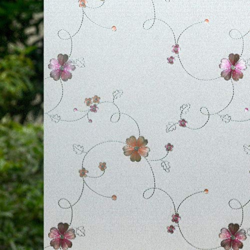 Película para ventana estática 35.4" x 78.7" Plum Blossom miniatura 1