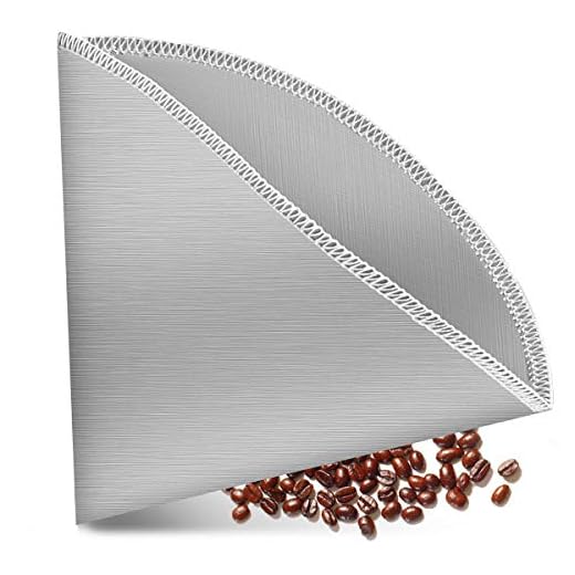 V60 Reusable Cone Coffee Filters Size 01,Permanent Single Cup Coffee Filters 1, 1~2 Cup Pour Over Coffee Filters, Fits No.1 Hario Cone Ceramic Coffee Drippers