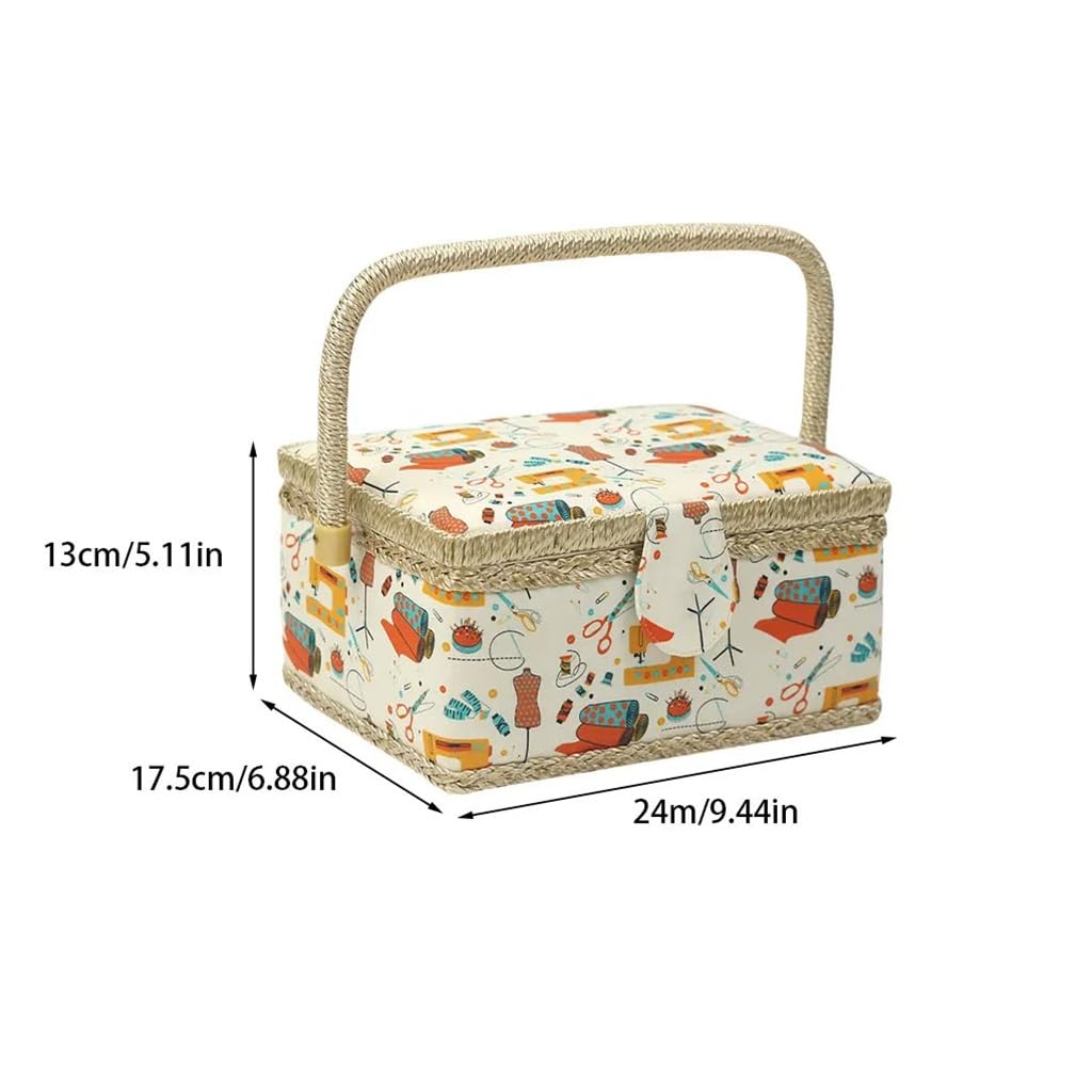 Boîte de couture de grande capacité préinstallée avec différentes fonctions des outils de rangement