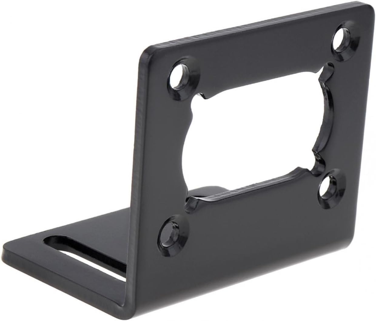 2 Pcs L Shape Metal Base JGY370 Worm Gear Motor Mounting Bracket L Shape Mount Metal Base Bracket for Worm Gear Motor