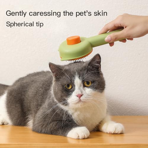 Image of Premium Universal Pet Grooming Brush with Stainless Steel Pins Ideal for All Breeds Long Short Haired Cat and Dog,Ergonomic All-in-One Reduces Tanglesand PromotesHealthy Coat with Gentle (Blue)