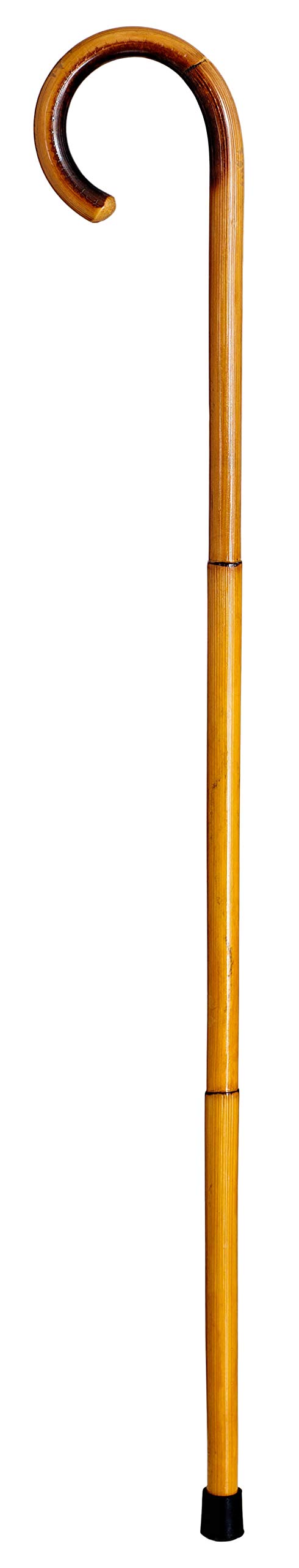 SB Bastone da passeggio in legno naturale (512) con gomma antiscivolo, marrone, altezza 92 cm, adatto per persone da 1,5 a 1,9 m, 1 pezzo