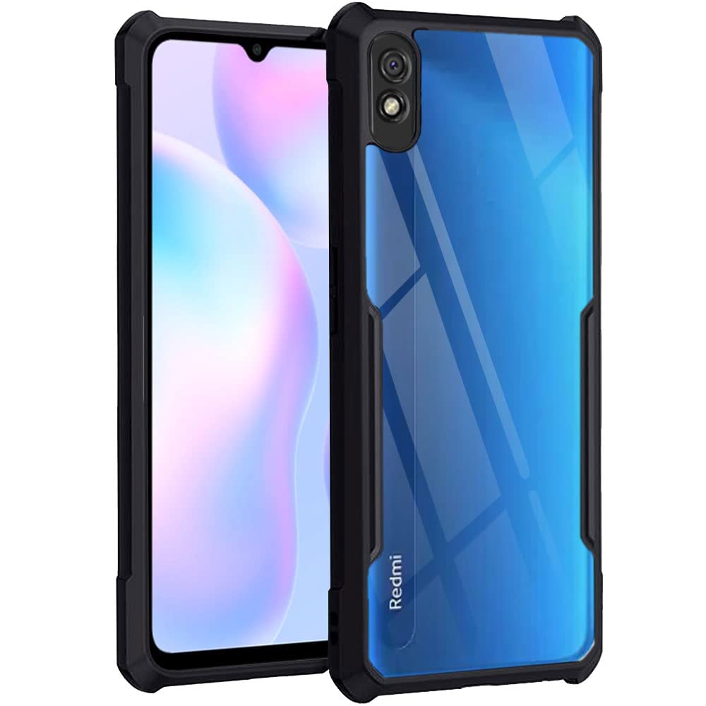 TheGiftKart Bumper Back Cover For Redmi 9A / 9A Sport / 9I / 9I Sport Mobile (Tpu, Poly Carbonate | Transparent | Black Bumper) (B08PPWMN3Q) Amazon Price History, Amazon Price Tracker