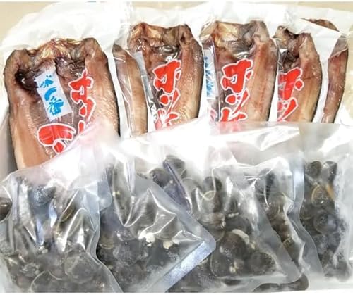 北海道紋別市 真ほっけ一夜干し6枚と砂出ししじみ1.25kgセット
