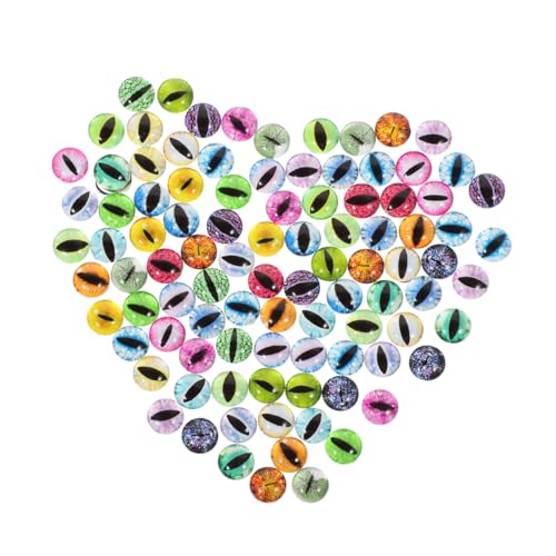 Beaupretty Ojos de Cristal para Hacer Muñecas 8 Mm, Accesorios Planos para Manualidades DIY, Suministros para Ojos de Muñeca, Piezas de Vidrio para Artesanía y Decoración