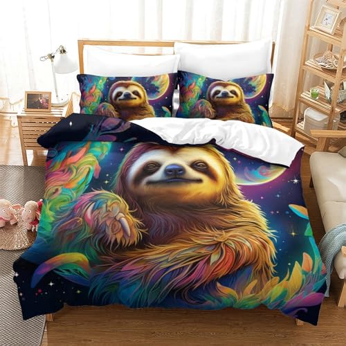 Ensemble de literie loutre 3D King 220x240 en microfibre brossée de qualité supérieure - 2