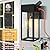 OYKYOHEI 2 Pack Porch Lights Outdoor Wall Sconce, Outdoor Light with GFCI Outlet, Waterproof Exterior Wall Lantern Light Fixtures, Anti-Rust Wall Lamp with Clear Glass for Patio Doorway Garage- Black