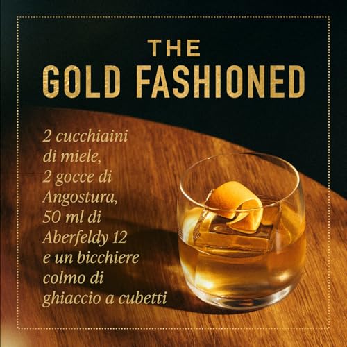 Aberfeldy 12 Anni Highland Scotch Single Malt Whisky, Vol. 40%, 700 ml, in confezione regalo, invecchiato in botti di rovere, note di miele, frutta, spezie, vaniglia e sentori affumicati, 70 cl - 5