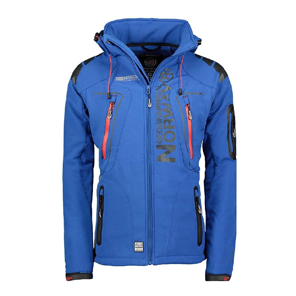 Geographical Norway Tangata męska sofshellowa kurtka funkcyjna, outdoorowa (niebieski, L)