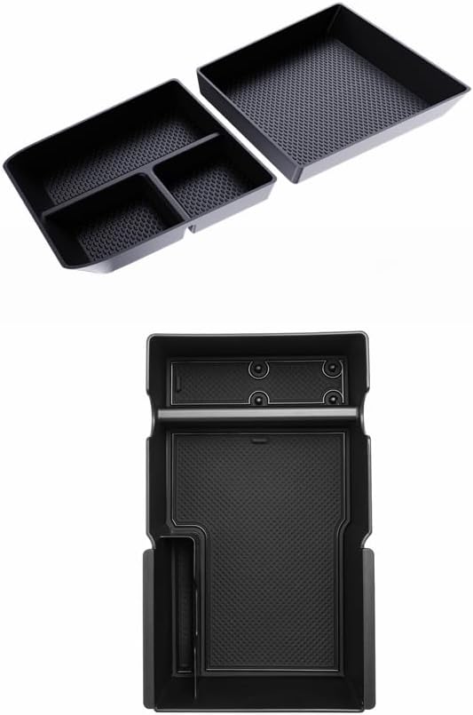 Ruiya 2026 Terrain Center Console Organizer for GMC Terrain 2026 Accessories Armrest & Under Console Organizer Compatible with 2025 2026 GMC Terrain Denali/Elevation/AT4 Interior Accessories(2PCS)