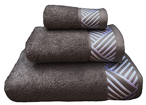 Nora Home Juego De Toallas Gris Bordado 100 Algodón - 500 Gramos - Set 3 Piezas - Tobias Nora Home Juego De Toallas Gris Bordado 100 Algodón - 500 Gramos - Set 3 Piezas - Tobias