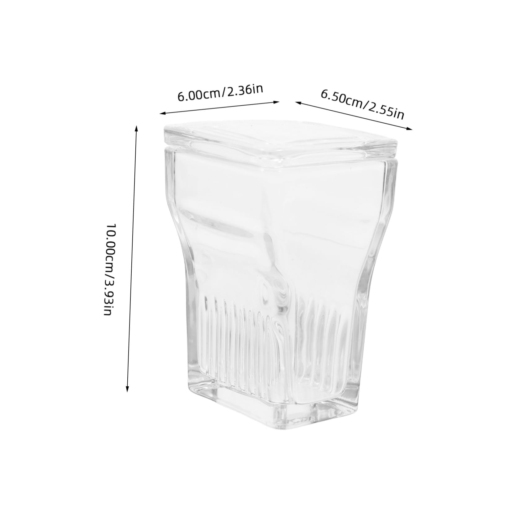 OUNONA Barattolo Vetrini con Coperchio 2 Pezzi in Vetro Trasparente per Colorazione Capacità 5 e 9 Design Verticale Salvaspazio per Laboratorio e Medicina