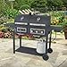 Durable Outdoor Barbeque & Burger Gas/charcoal Grill Combo Comes with a Chrome Plated Warming Rack and a Porcelain Heat Plate,3-burner Grill with Integrated Ignition and Also Has a Handy Tool Holders