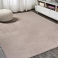 JONATHAN Y Haze Solid Low-Pile Brown 8 ft. x 10 ft. Area Rug, Casual,Contemporary,Solid,Traditional,EasyCleaning,Bedroom,LivingRoom, Non Shedding
