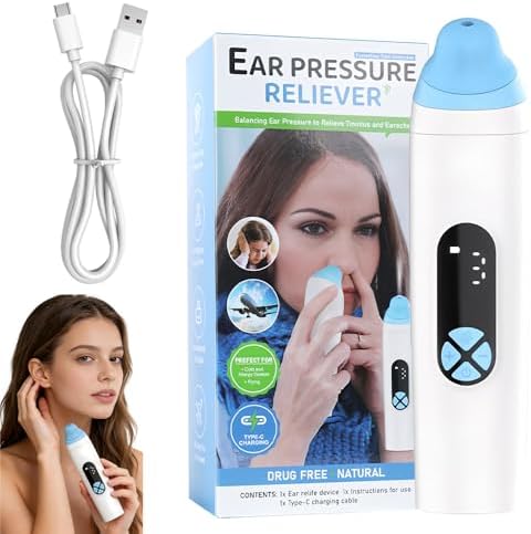 Eustachian Tube Unblocker, Ear Pressure Relief Device with 3 Speed ...
