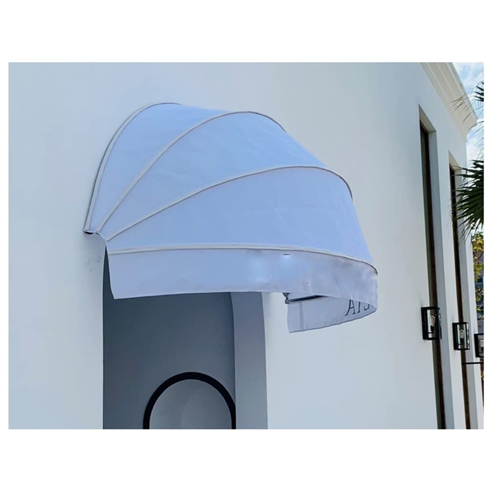 Auvent de porte pliant blanc 130 cm marquise abri entrée pluie