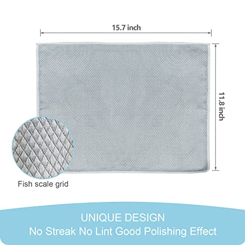 Niveaya Fish Scale Streak Free Miracle Cleaning Cloth, 8 Pack Multi-Functional Reusable Lint Free Cloths, Highly Absorbent Nanoscale Glass Cleaning Cloth, Suitable For Home, Kitchen And Auto. #TOP2